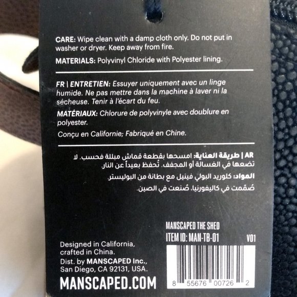 Manscaped "The Shed" Men's Travel PU Leather Black/Brown Accessories Bag-NWT - Picture 13 of 13